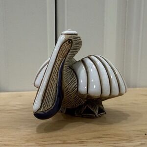 Vintage Artesania Rinconada Pelican Figurine Small 2.25" Uraguay Signed